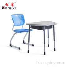 Chaise de bureau d&#39;école d&#39;étude combinée individuelle d&#39;étudiants de banc